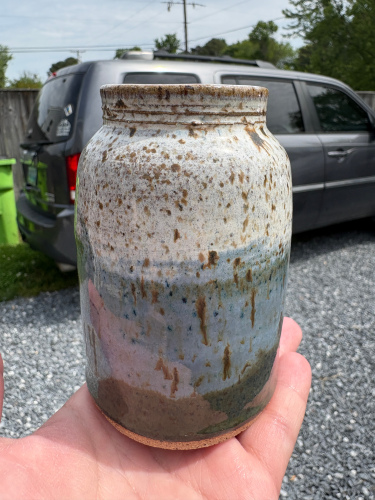 Small Speckled Mason Jar