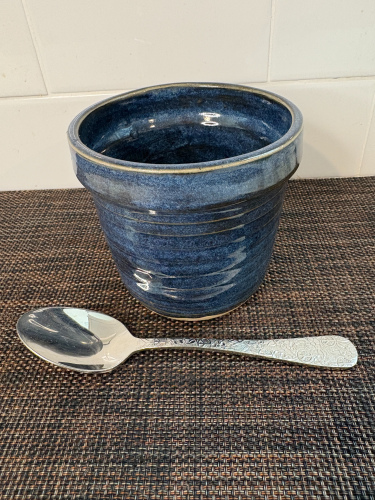 Small Blue Flower Pot