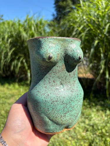 Copper Goddess Vase
