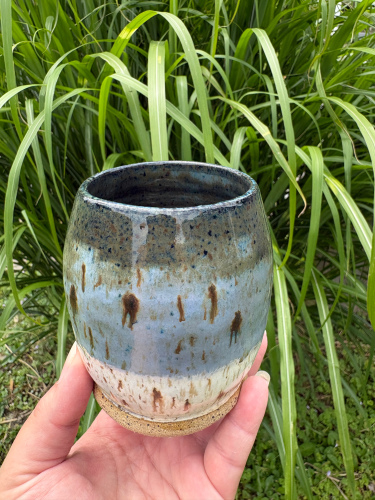 Blue Speckled Wine Cup