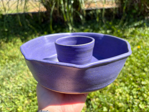 Purple Chip and Dip Bowl