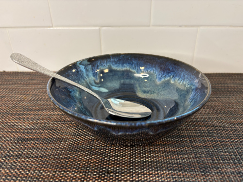 Medium Blue Drip Bowl