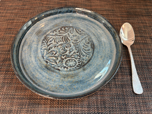 Blue Textured Plate