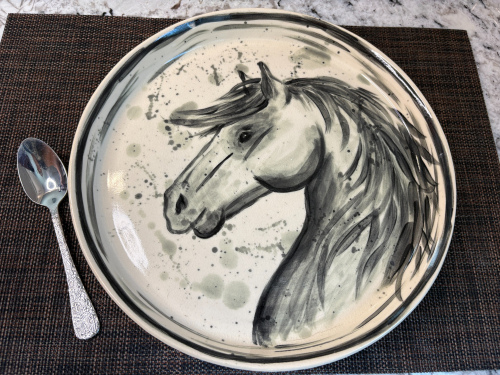 Hand Painted Horse Plate