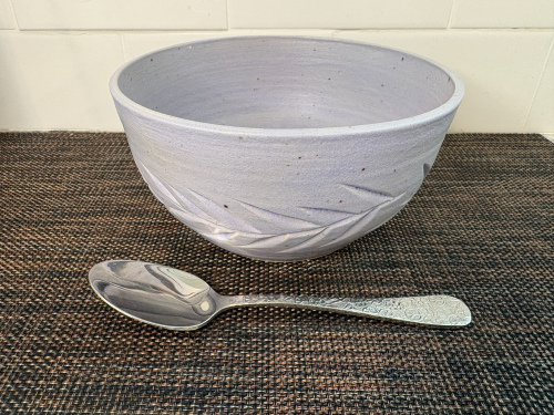 Matte Purple Carved Bowl