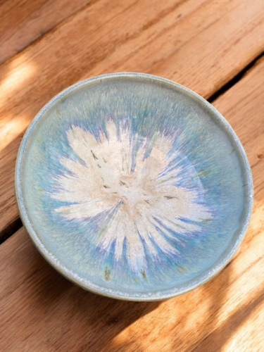 Blue drip bowl